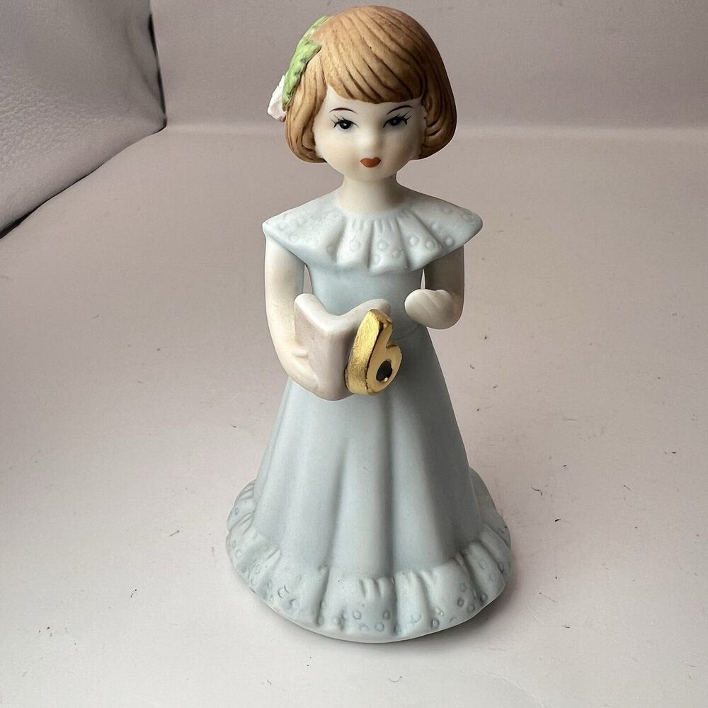 Vintage Enesco Growing Up Birthday Girls 3 4 5 6 Girl Figurines Lot Brunette - Picture 15 of 16